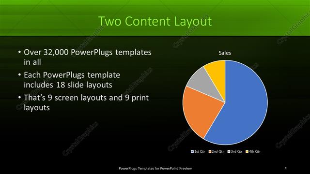 Two Content presentation slide layout