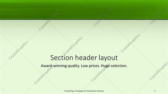 Section Header presentation slide layout
