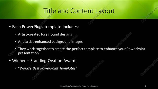 Title and Content presentation slide layout