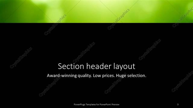 Section Header presentation slide layout