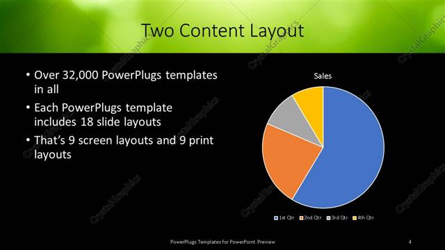 Two Content presentation slide layout