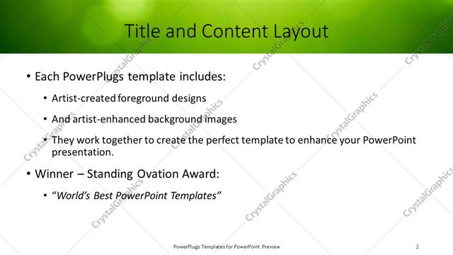 Title and Content presentation slide layout
