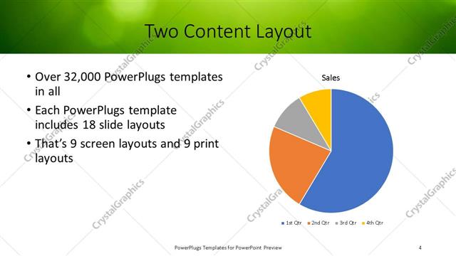 Two Content presentation slide layout