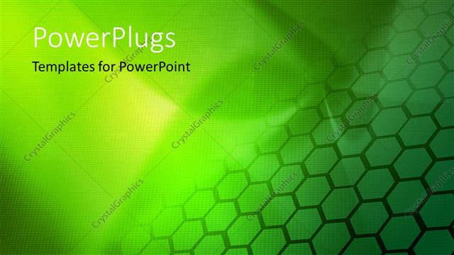  Presentation with green waves - A abstract green galaxy waves background