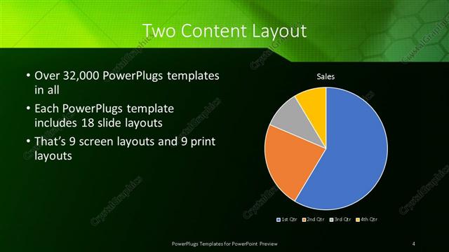 Two Content presentation slide layout