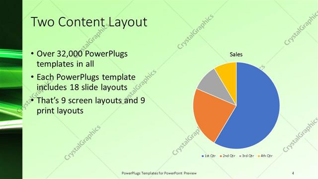 Two Content presentation slide layout