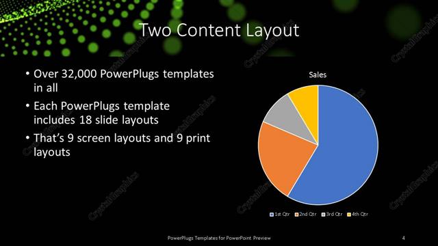 Two Content presentation slide layout