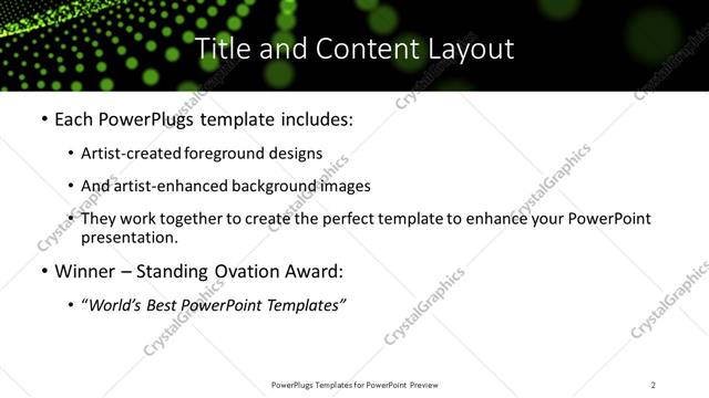 Title and Content presentation slide layout