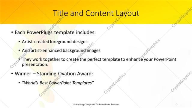 Title and Content presentation slide layout