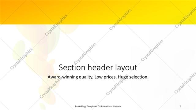 Section Header presentation slide layout
