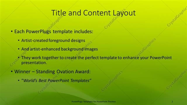 Title and Content presentation slide layout