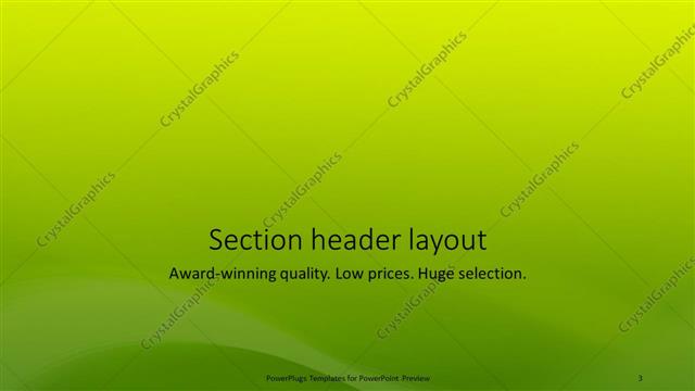 Section Header presentation slide layout