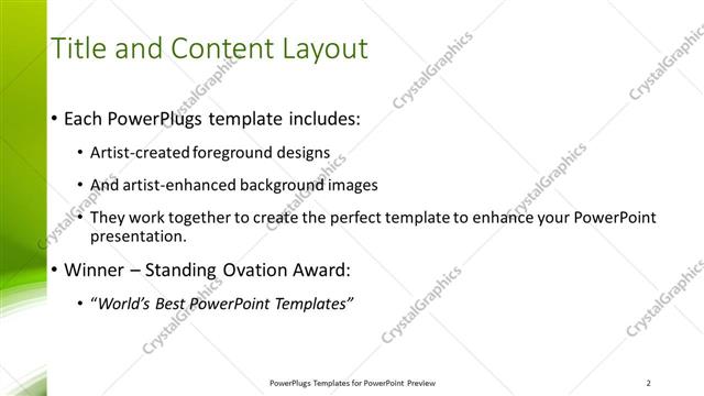 Title and Content presentation slide layout