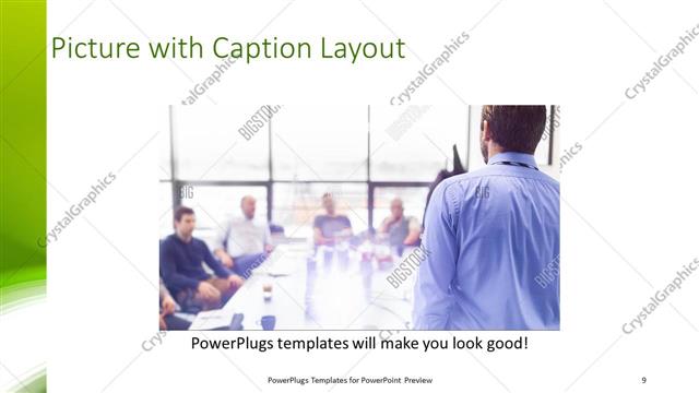 Picture with Caption presentation slide layout