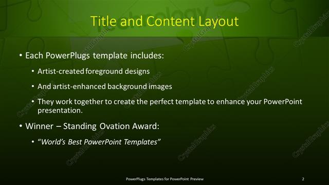 Title and Content presentation slide layout