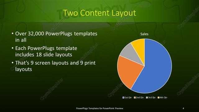 Two Content presentation slide layout