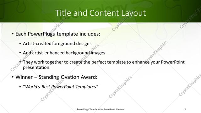 Title and Content presentation slide layout