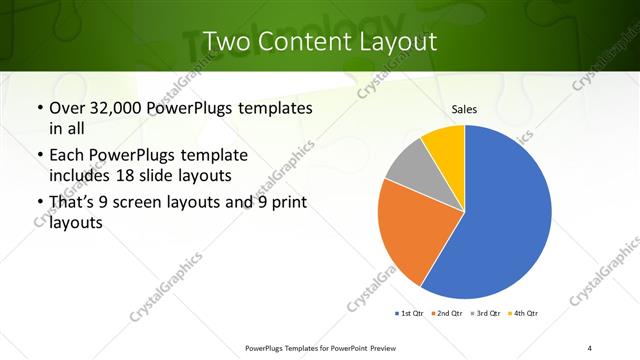 Two Content presentation slide layout