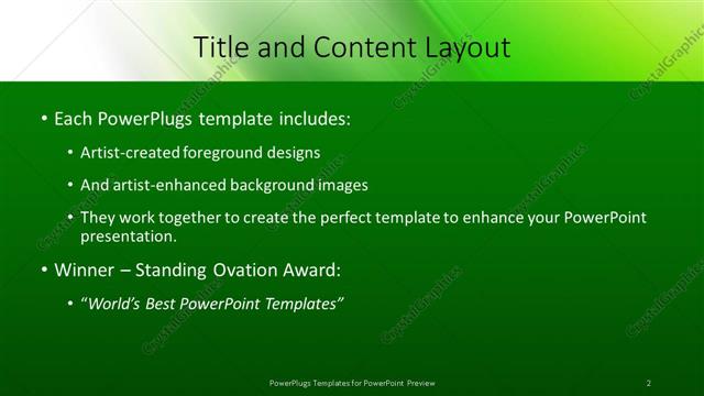 Title and Content presentation slide layout