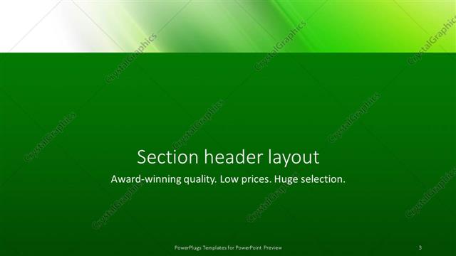Section Header presentation slide layout