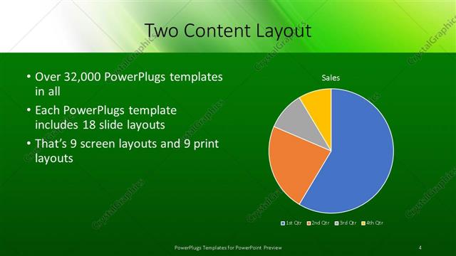 Two Content presentation slide layout