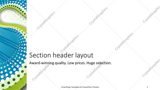 Section Header presentation slide layout