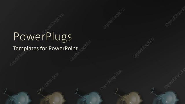  Presentation with science abstract - An abstract hazy black background with five similar characters