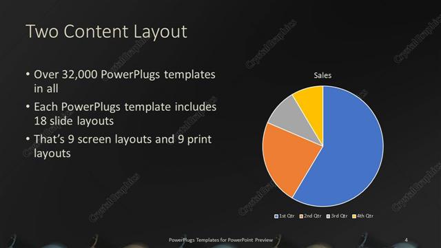 Two Content presentation slide layout