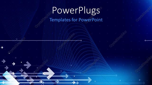  Presentation with forward - Abstract hi-tech blue background with arrow heads in one direction