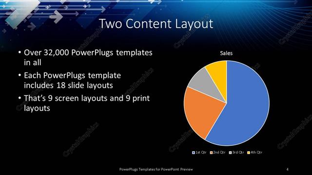 Two Content presentation slide layout