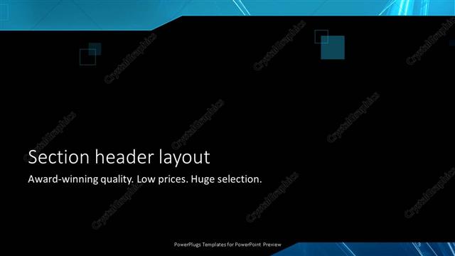 Section Header presentation slide layout