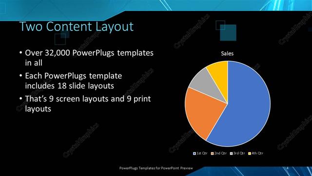 Two Content presentation slide layout