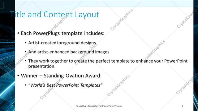 Title and Content presentation slide layout