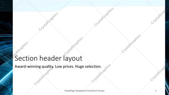 Section Header presentation slide layout