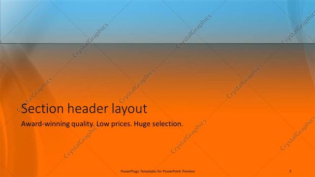 Section Header presentation slide layout