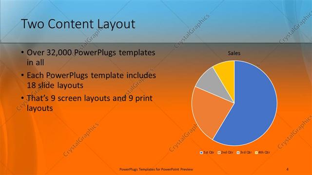 Two Content presentation slide layout