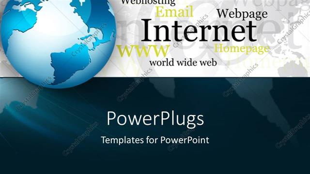  Presentation with email - Abstract internet world wide web design with globe and keywords like internet, web, email, www, homepage, webpage