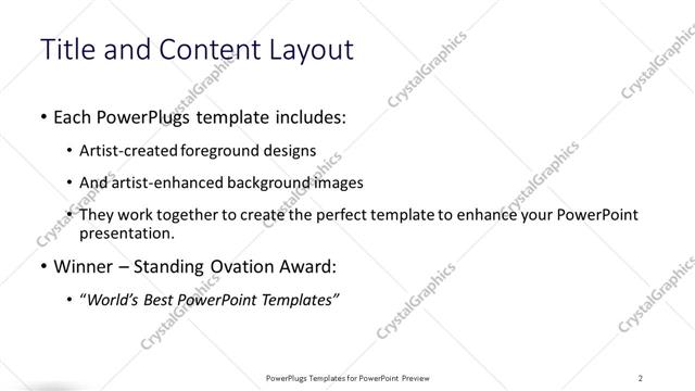 Title and Content presentation slide layout