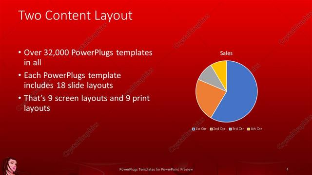 Two Content presentation slide layout