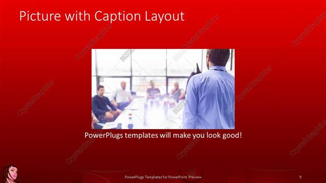 Picture with Caption presentation slide layout
