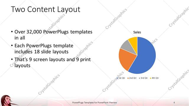 Two Content presentation slide layout