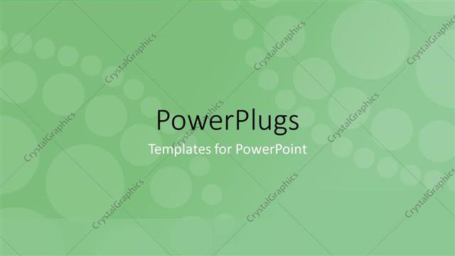  Presentation with green circles - Abstract light green circles on darker background