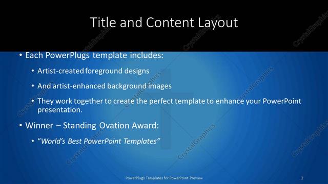 Title and Content presentation slide layout