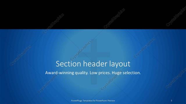 Section Header presentation slide layout