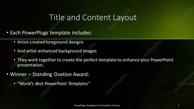 Title and Content presentation slide layout