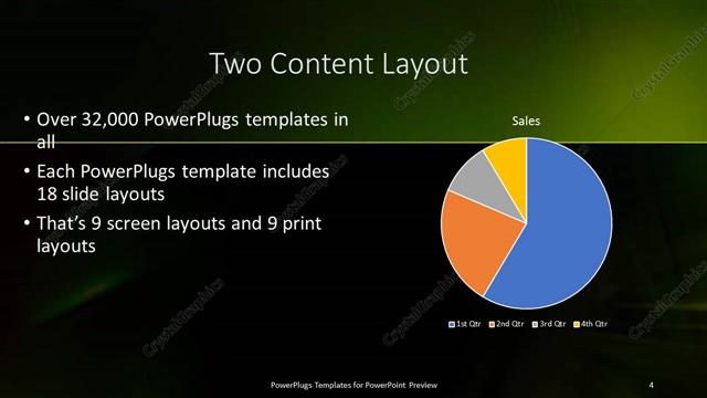 Two Content presentation slide layout