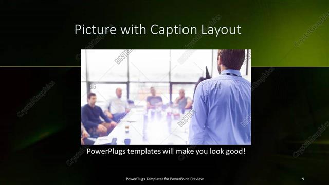 Picture with Caption presentation slide layout