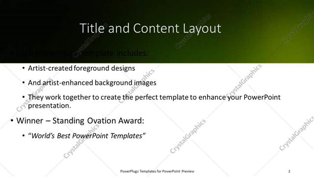 Title and Content presentation slide layout