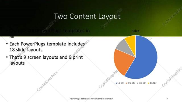 Two Content presentation slide layout