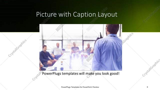 Picture with Caption presentation slide layout